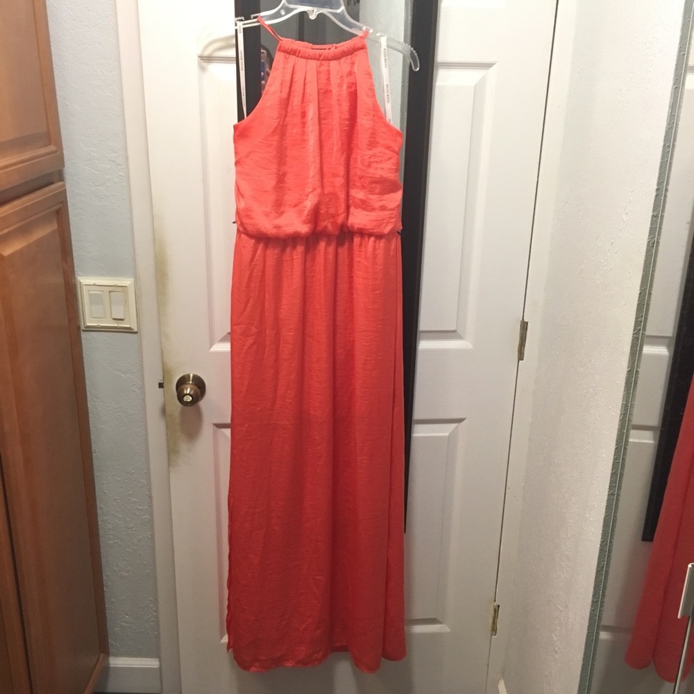 Bisou Bisou orange maxi dress